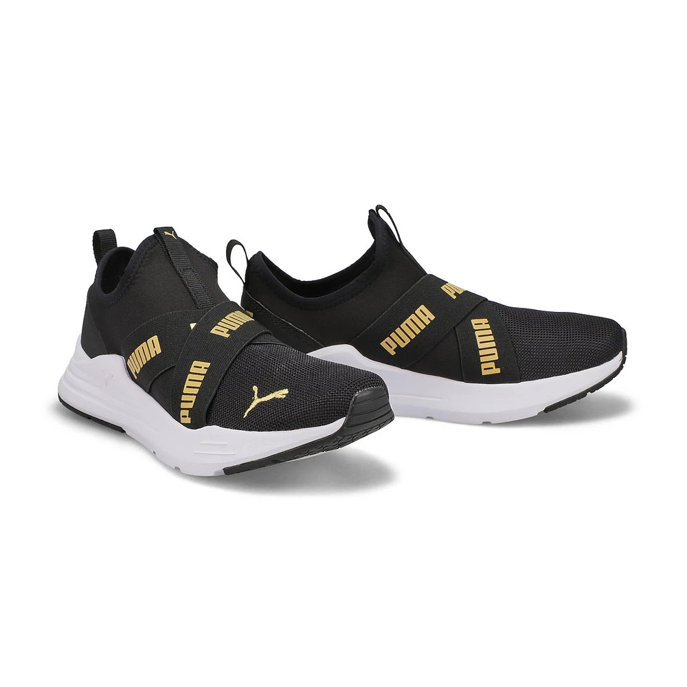 Kids' Wired Run Flash Jr Sneaker - Black/Gold