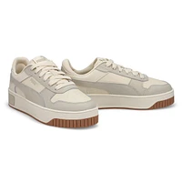 Woen's Carina Street Lace Up Sneaker - White/Grey/