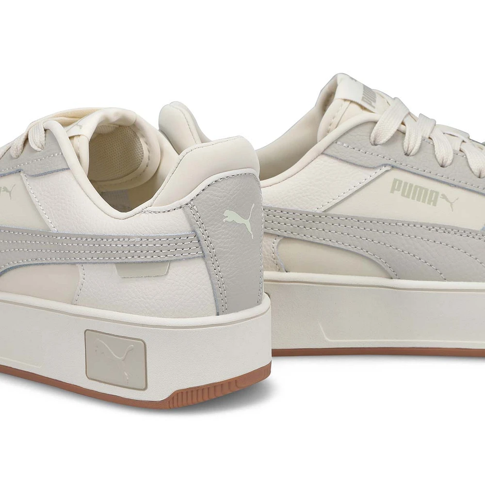 Woen's Carina Street Lace Up Sneaker - White/Grey/