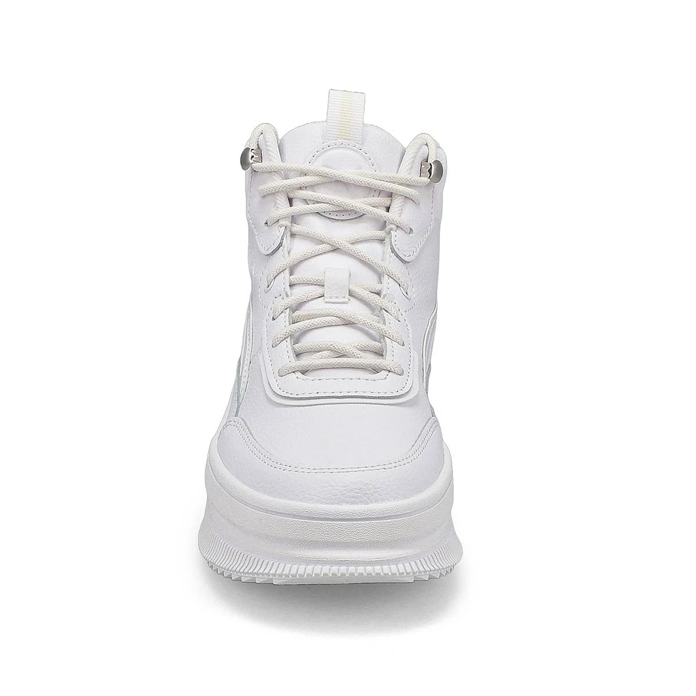 Women's Mayra Hi Top Sneaker- White/Silver