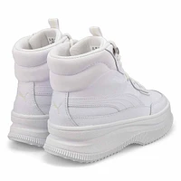 Women's Mayra Hi Top Sneaker- White/Silver