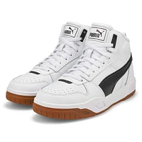 Men's RBD Tech Mid Hi Top Sneaker - White/Gold/Gre