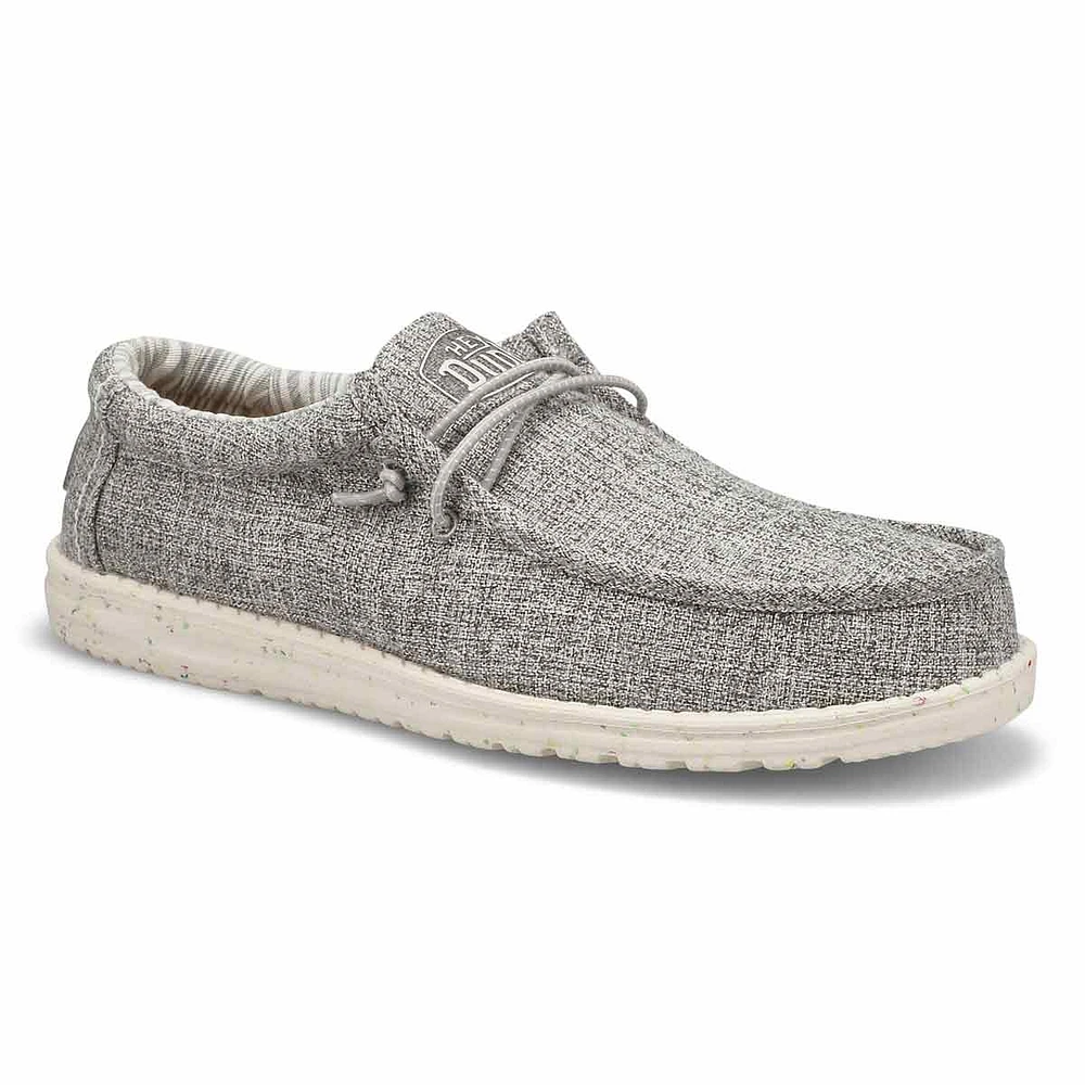 Mens Wally Eco Linen Casual Shoe- Iron