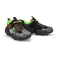 Boys'  Skech-O-Saurus Lights Sneaker - Black/Lime