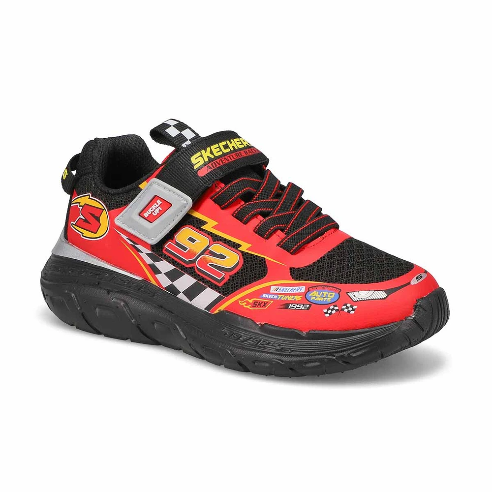 Boys' Skech Tracks Sneaker - Black/Red