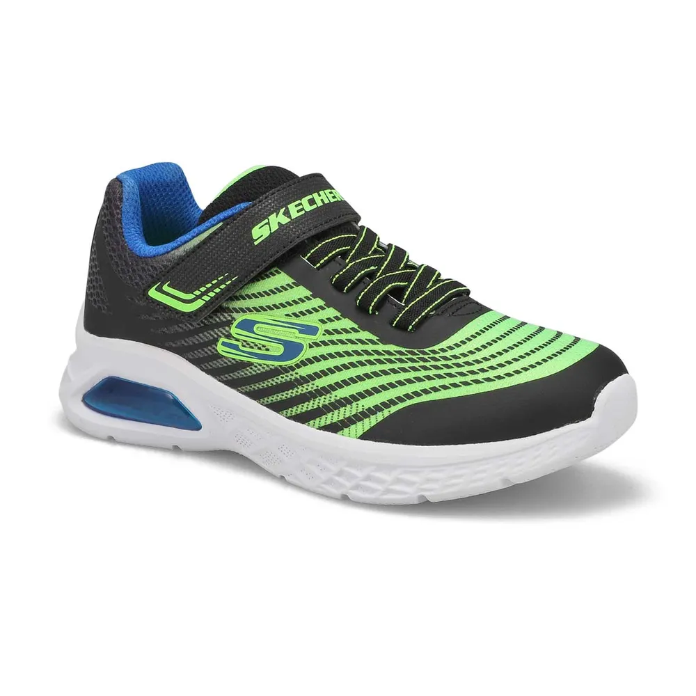 Boys' Microspec Max 2.0 Sneaker - Black/Blue/Lime
