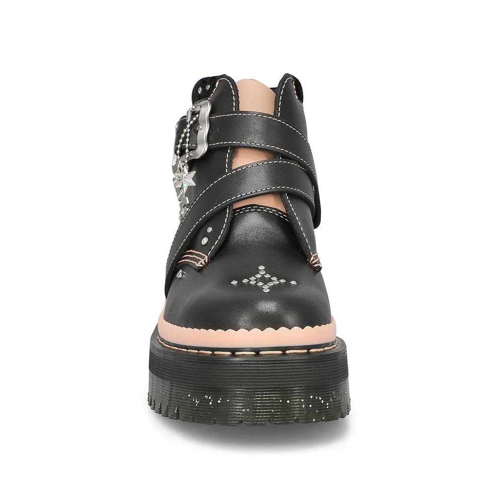 Women's Caitie Ankle Boot - Black/Powder Pink