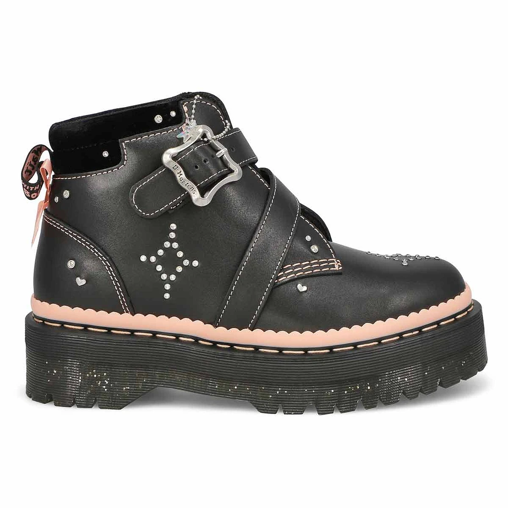 Women's Caitie Ankle Boot - Black/Powder Pink