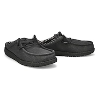 Men's Wally Slip Stretch Canvas On Shoe - Black/Bl