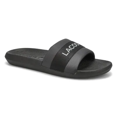 Men's Croco Slide Sandal - Black/Black