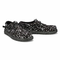 Men's Wally Skeletons Canvas Casual Shoe - Black