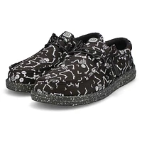 Men's Wally Skeletons Canvas Casual Shoe - Black