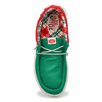 Men's Wally Holiday Elf Casual Shoe - Green/Red