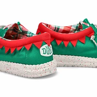 Men's Wally Holiday Elf Casual Shoe - Green/Red