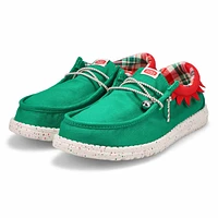 Men's Wally Holiday Elf Casual Shoe - Green/Red