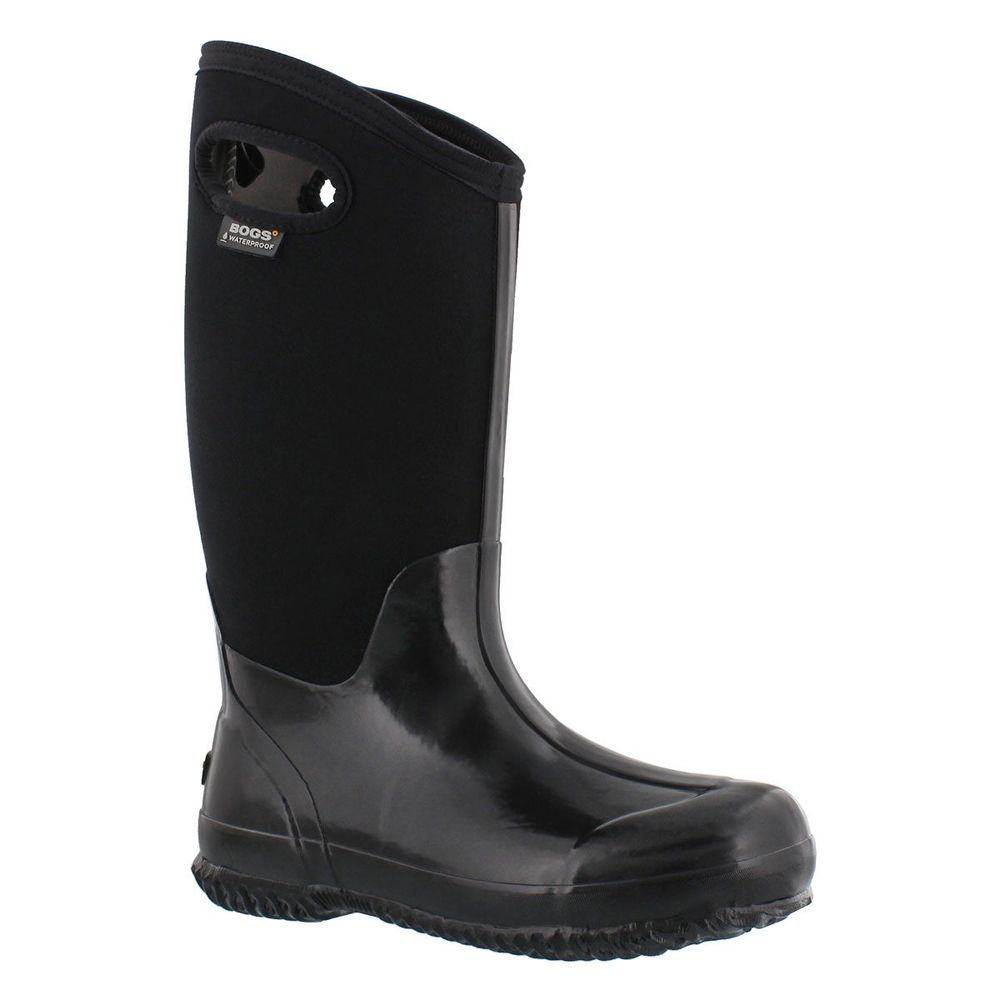 Women's Classic High Shiny Waterproof Boot - Black