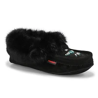 SoftMocs RABBIT, doublé en molleton, bleu, femmes
