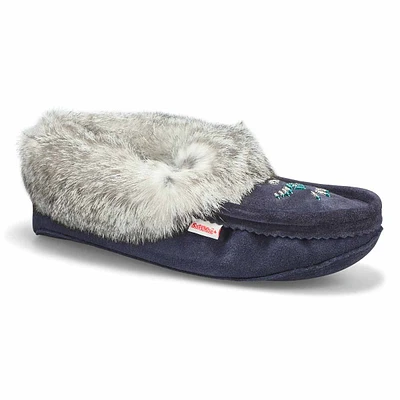 SoftMocs RABBIT, doublé en molleton, noir, femmes