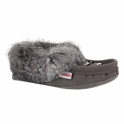 Women's 660 Rabbit Fur SoftMocs - Grey