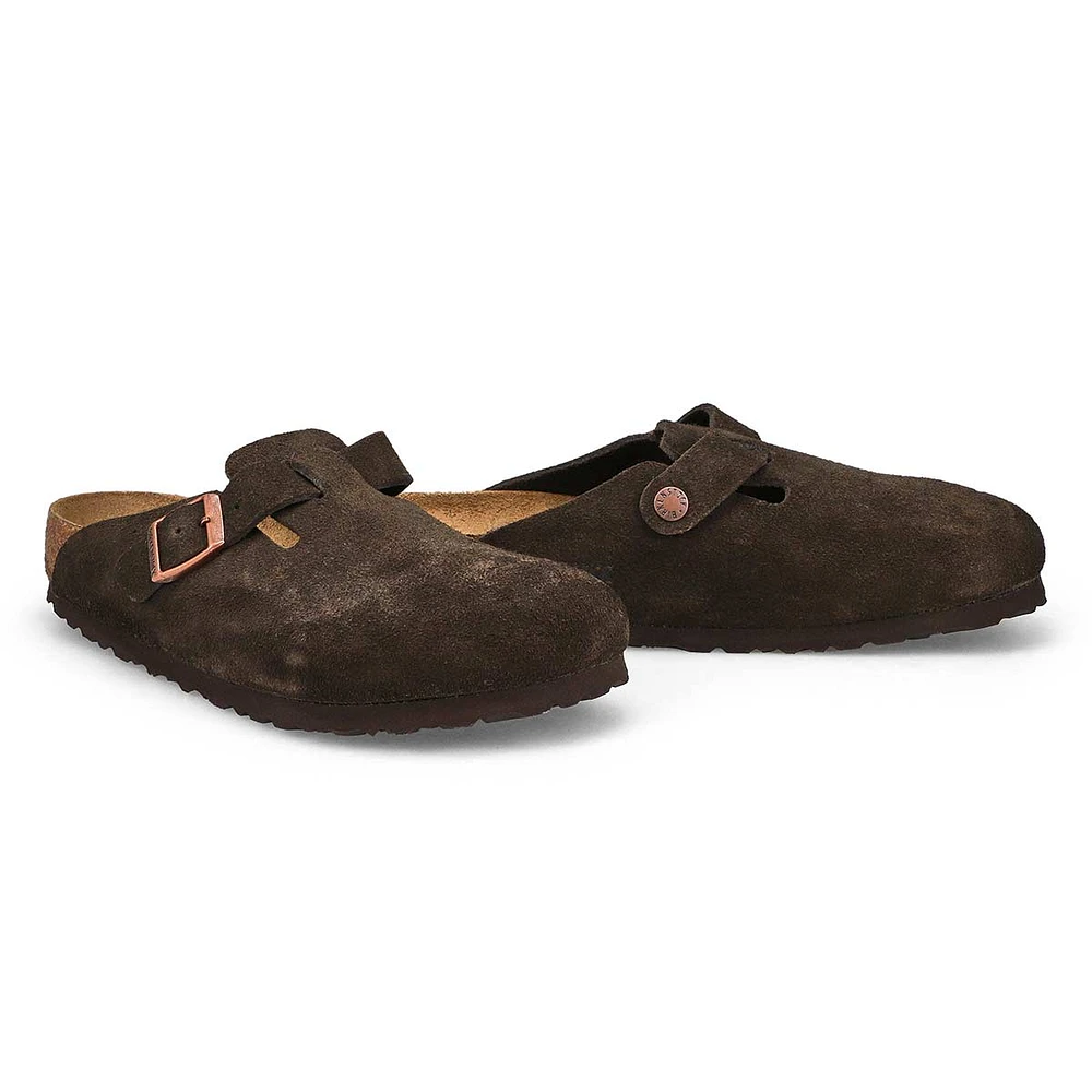 Women's Boston Soft Footbed Suede  Clog - Mink