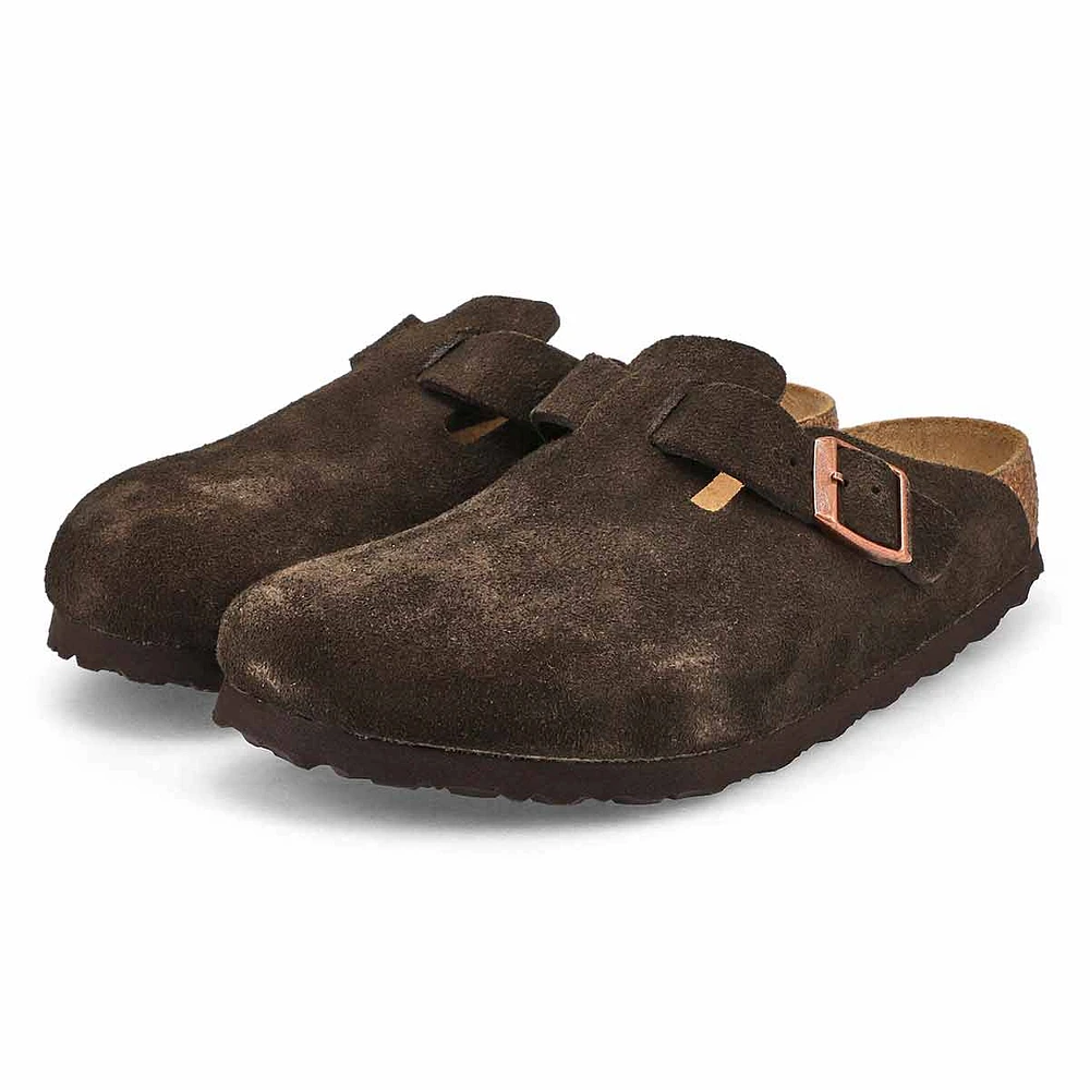 Women's Boston Soft Footbed Suede  Clog - Mink