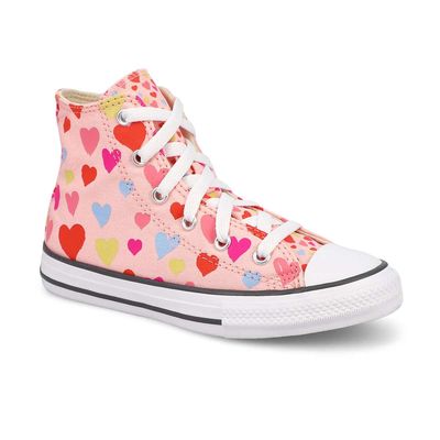 Girls' All Star Prints Hearts Hi Top Sneaker