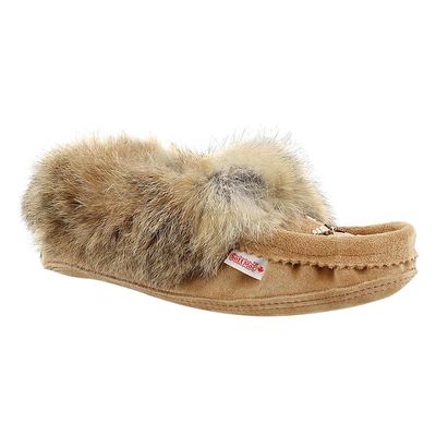 Women's 653L Rabbit Fur SoftMocs - Black