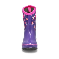 Botte imperméable CLASSIC UNICORNS noire filles