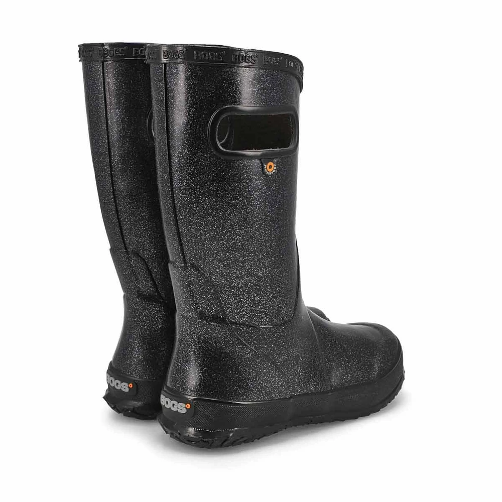 Girl's Rainboot Glitter Rain Boot - Black