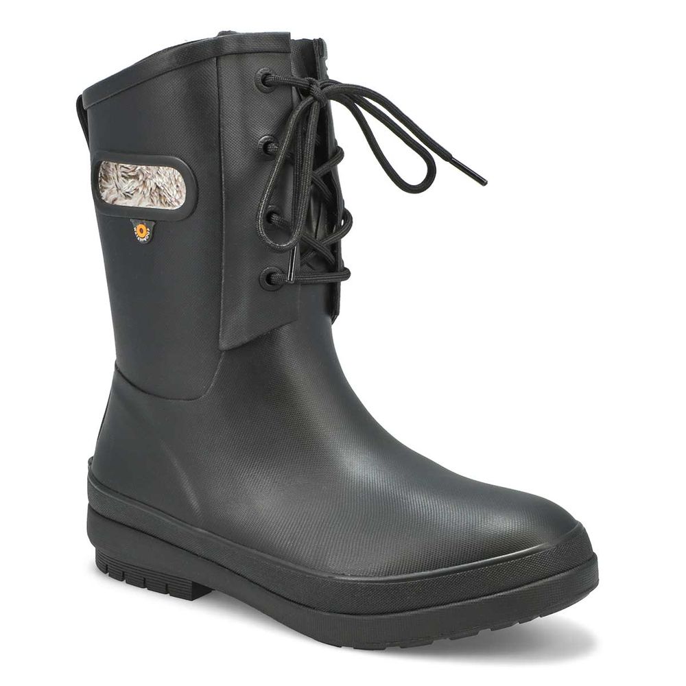 Women's Amanda II Plush Lace Waterproof Boot - Bla