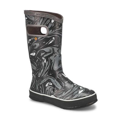 Boys' Spooky Waterproof Rain Boot - Grey/Multi