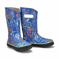 Boy's Dragons Rain Boot - Blue Mlti