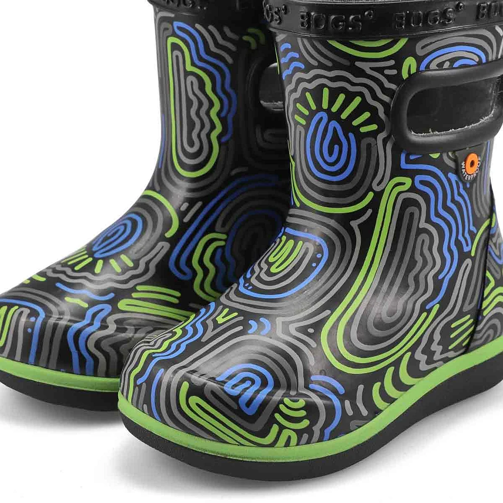 Botte de pluie SKIPPER II CLOUD GEO, noir, bébés