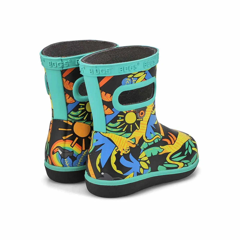 Botte de pluie SKIPPER II JUNGLE, noir, bébés