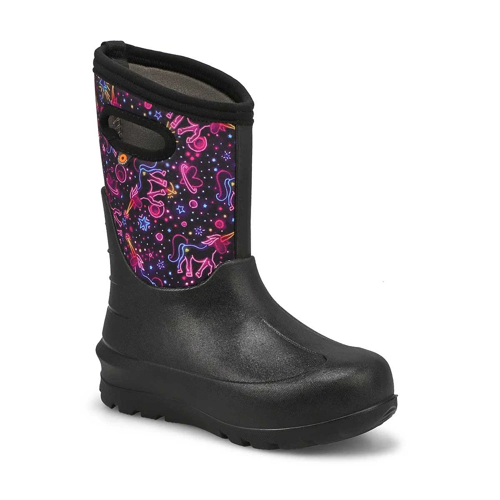 Girls' Neo-Clasic Neon Unicorn Waterproof Boot