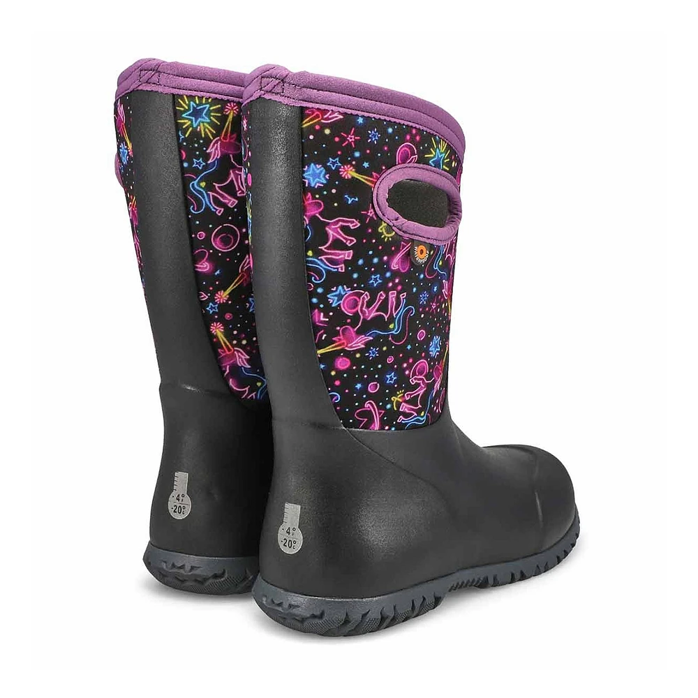 Kids'  York Neon Waterproof Boot - Black Multi