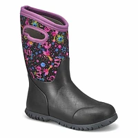 Kids'  York Neon Waterproof Boot - Black Multi