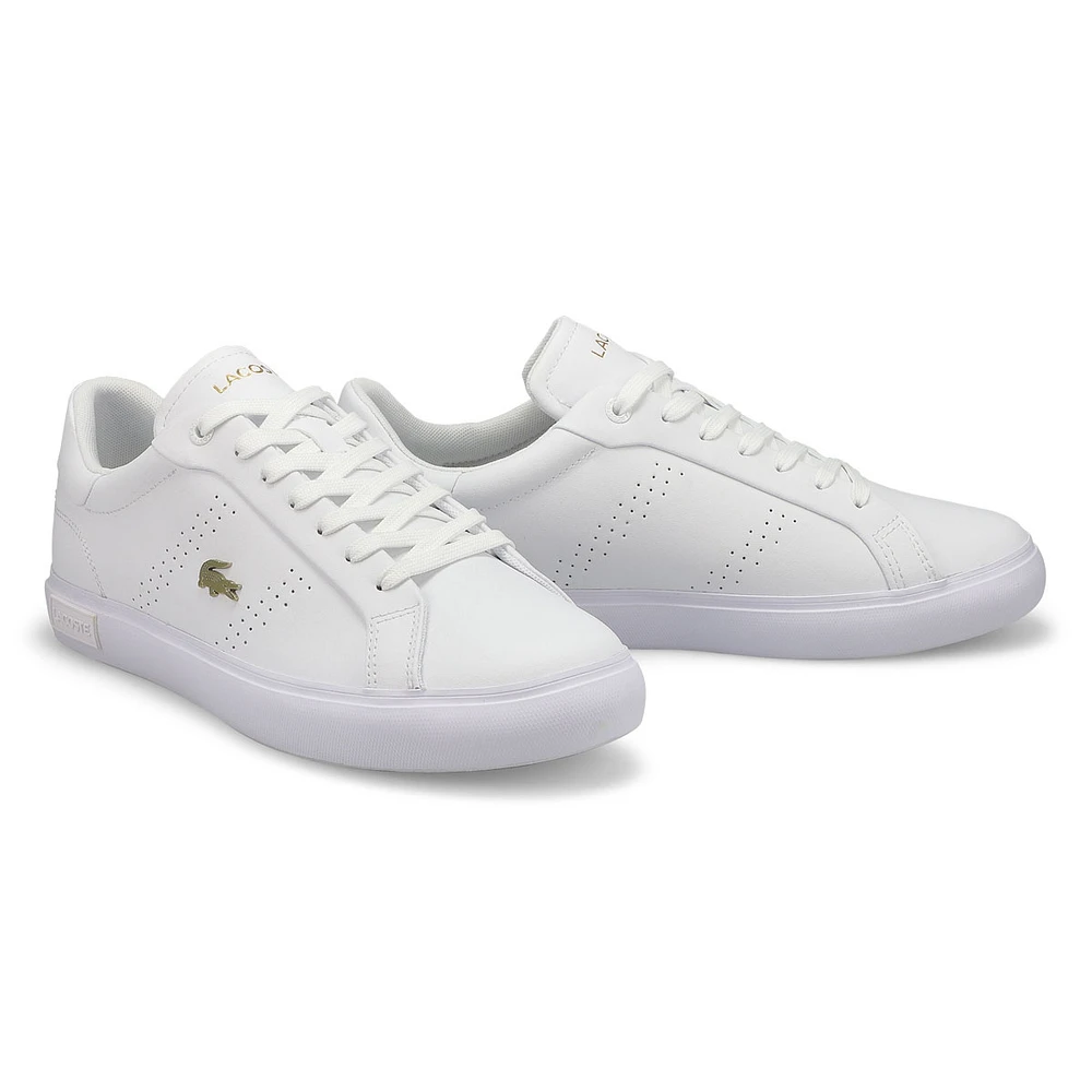 Basket en cuir POWERCOURT 2.0 LEATHER, blanc/or, f