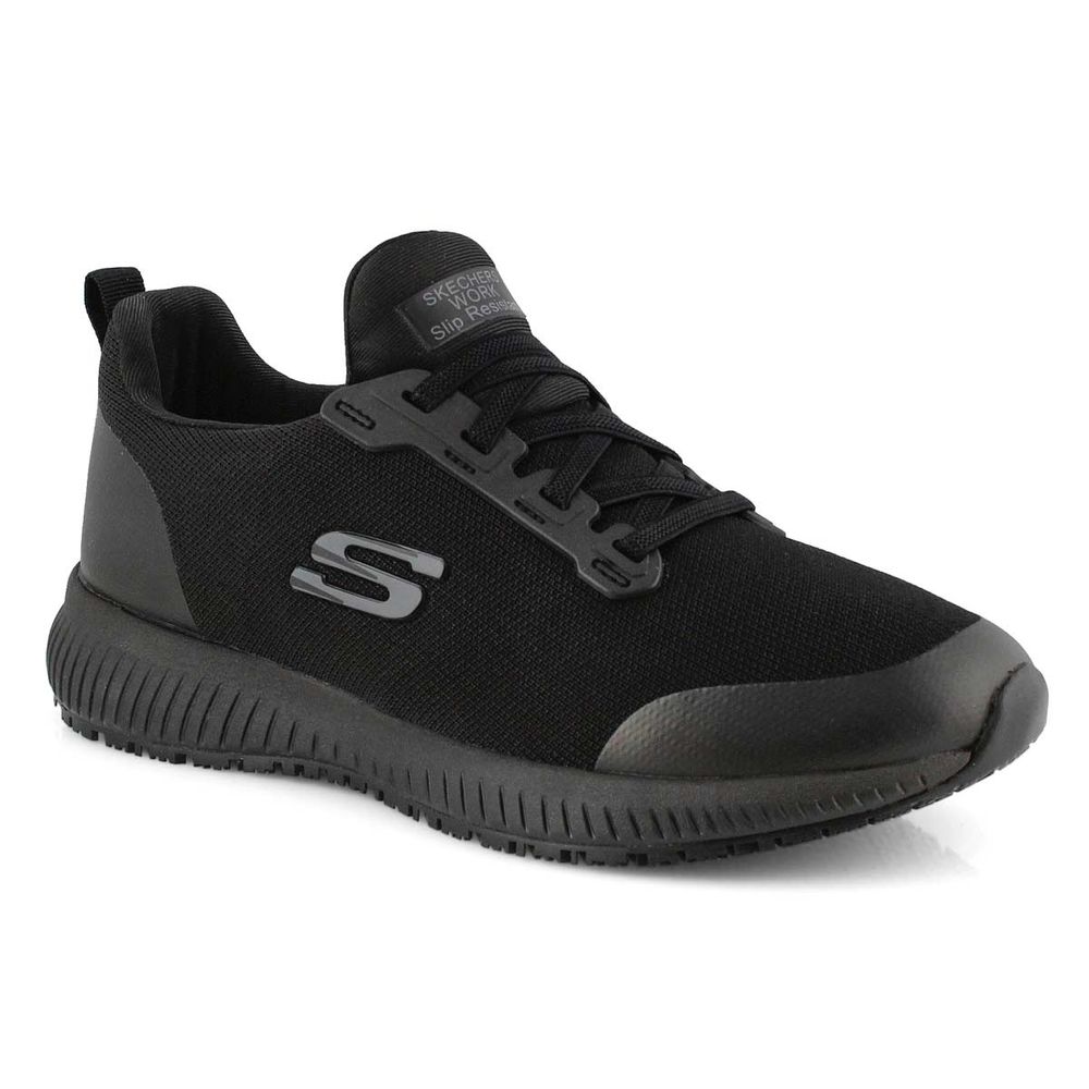 Women's Squad Slip Resistant Sneaker - Black