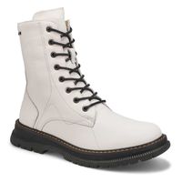 Women's Paloma 01 Waterproof Combat Boot - White