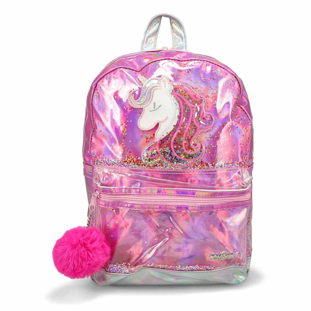 Pink Skechers Girls Confetti Unicorn Backpack, Backpacks