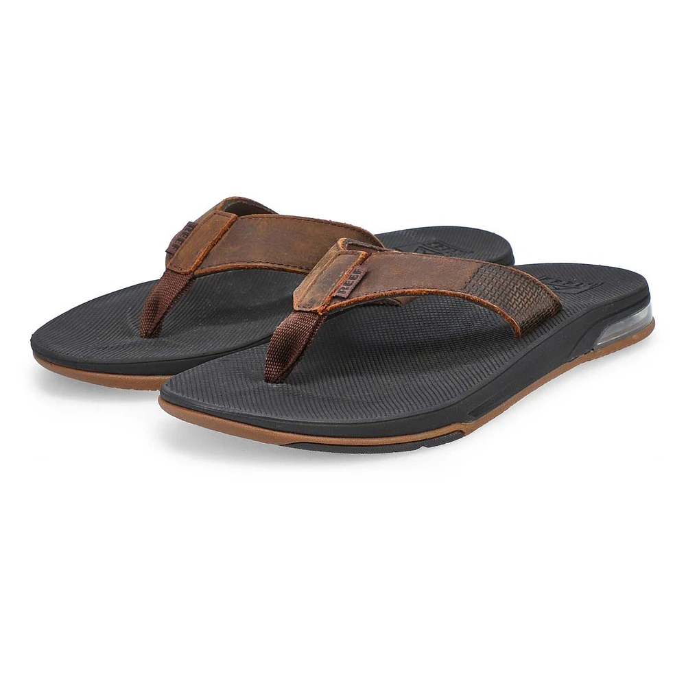 Men's Fanning Low Thong Sandal - Dk Brown Leather