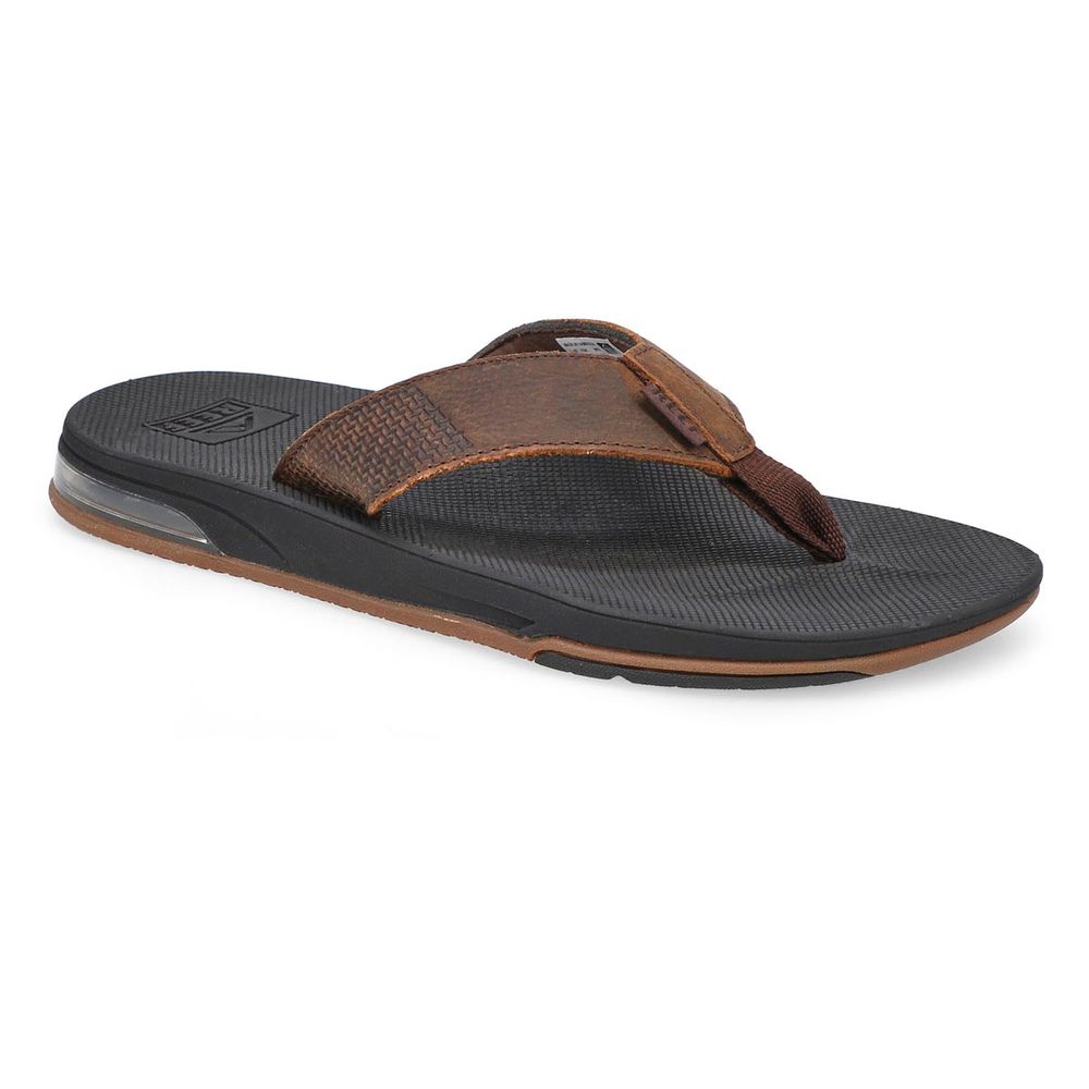 Men's Fanning Low Thong Sandal - Dk Brown Leather