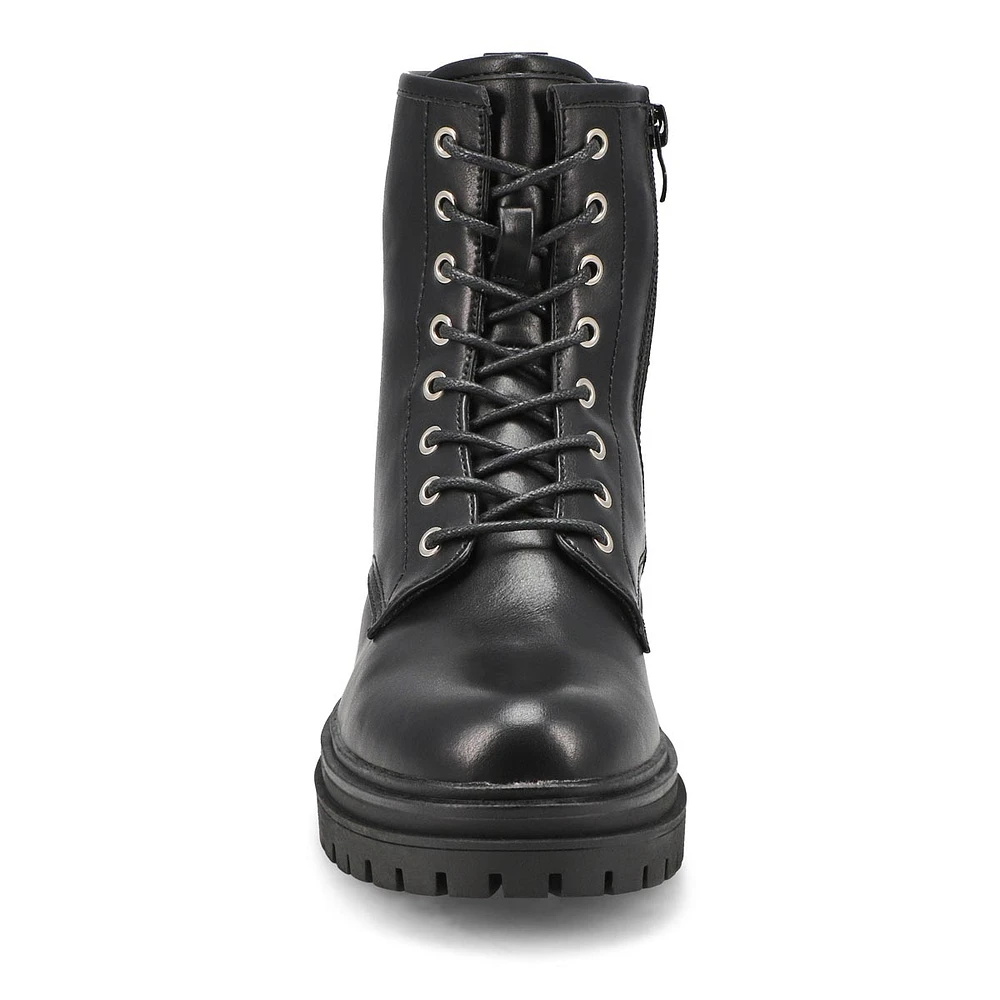 Women's Bavna Lace Up Combat Boot - Black