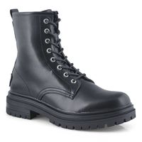 Women's Bavna Lace Up Combat Boot - Black