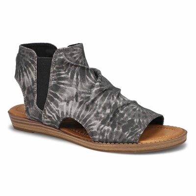 Women's Beaches Casual Sandal - Black Tie Dye