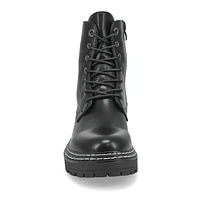 Botte militaire lacée Borris, noir, femme