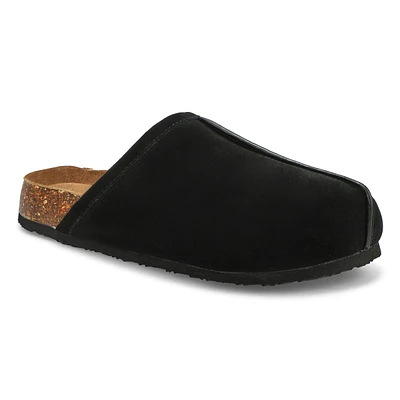 Men's Buck Open Back Slipper - Black