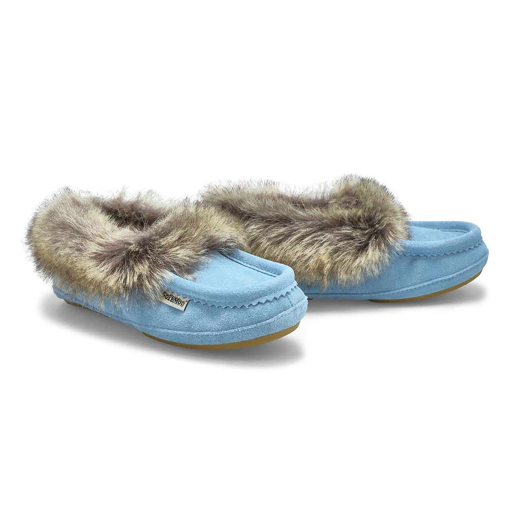 SoftMocs avec fausse fourrure CARROT 5, bleu pâle,