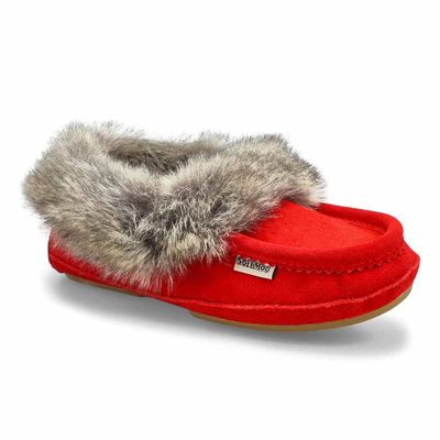 Women's Carrot 5 Faux Fur SoftMocs - Red